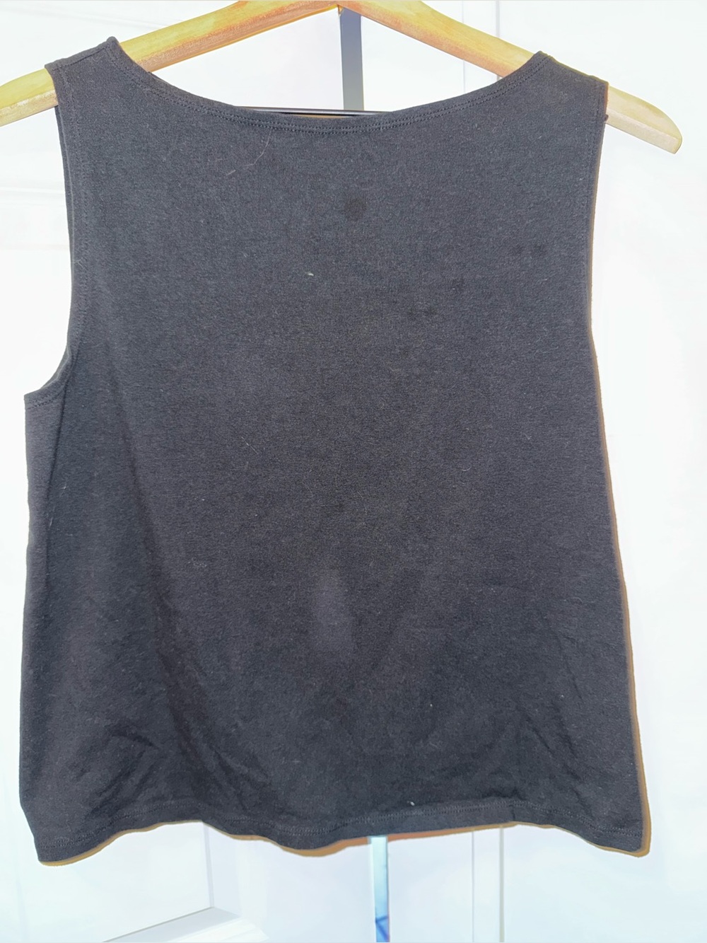 GAP Black Sleeveless Boatneck Tank Top